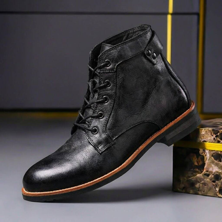 Anthony | Luxuriöse und zeitlose Retro poliertem Leder Stiefel 1