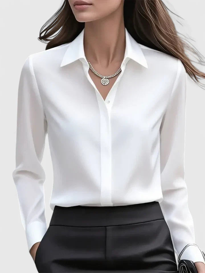 Aria | Elegantes, Minimalistisches Weißes Damen Hemd für Jede Gelegenheit 5
