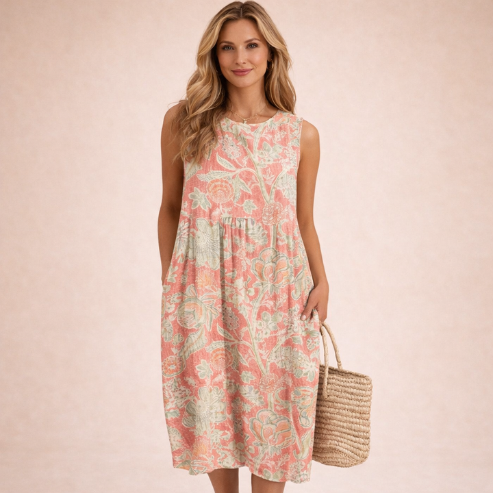 Aria | Leichtes Midikleid mit Blumenmuster 0
