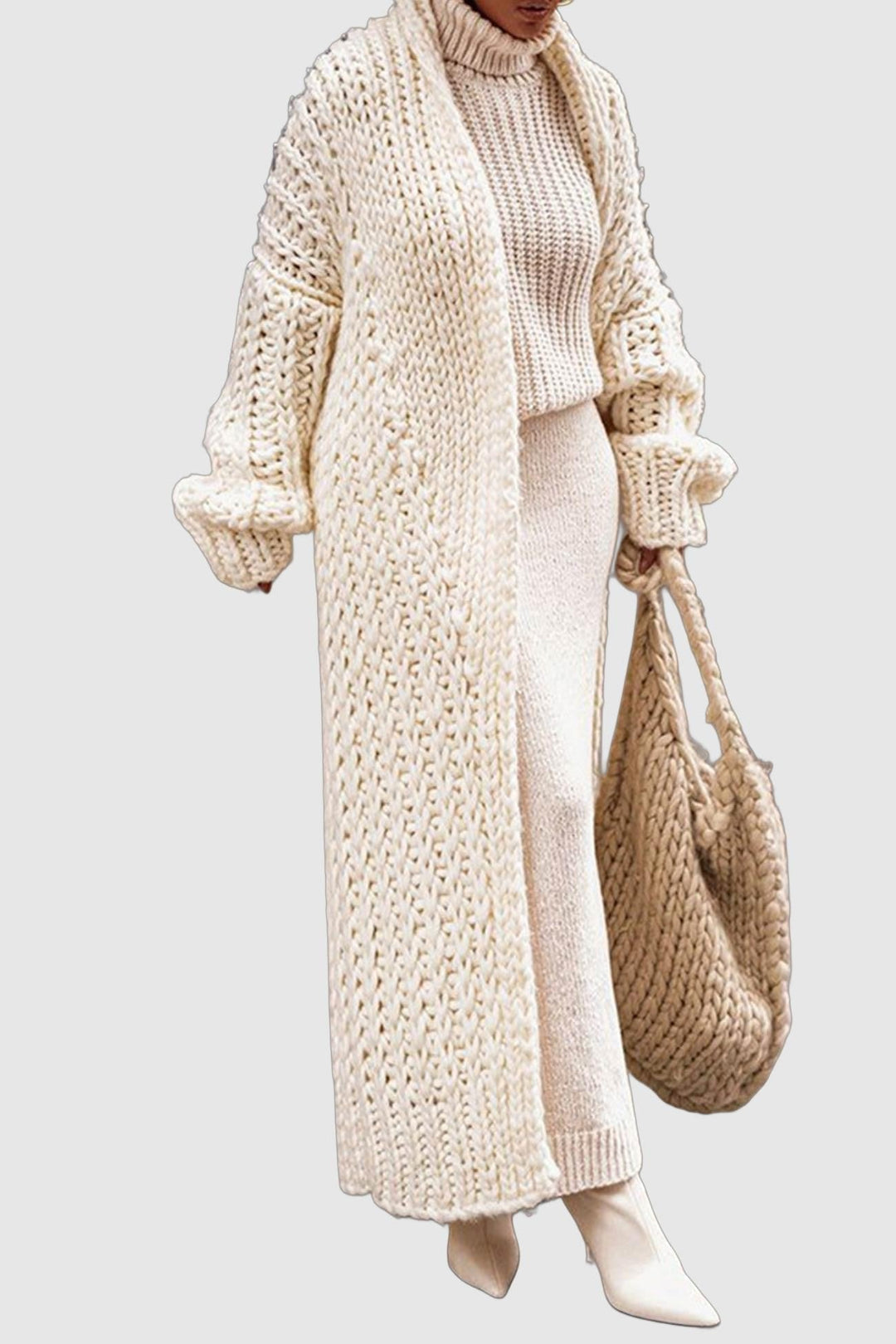 Aria | Offener und stylischer langer Strickcardigan 1