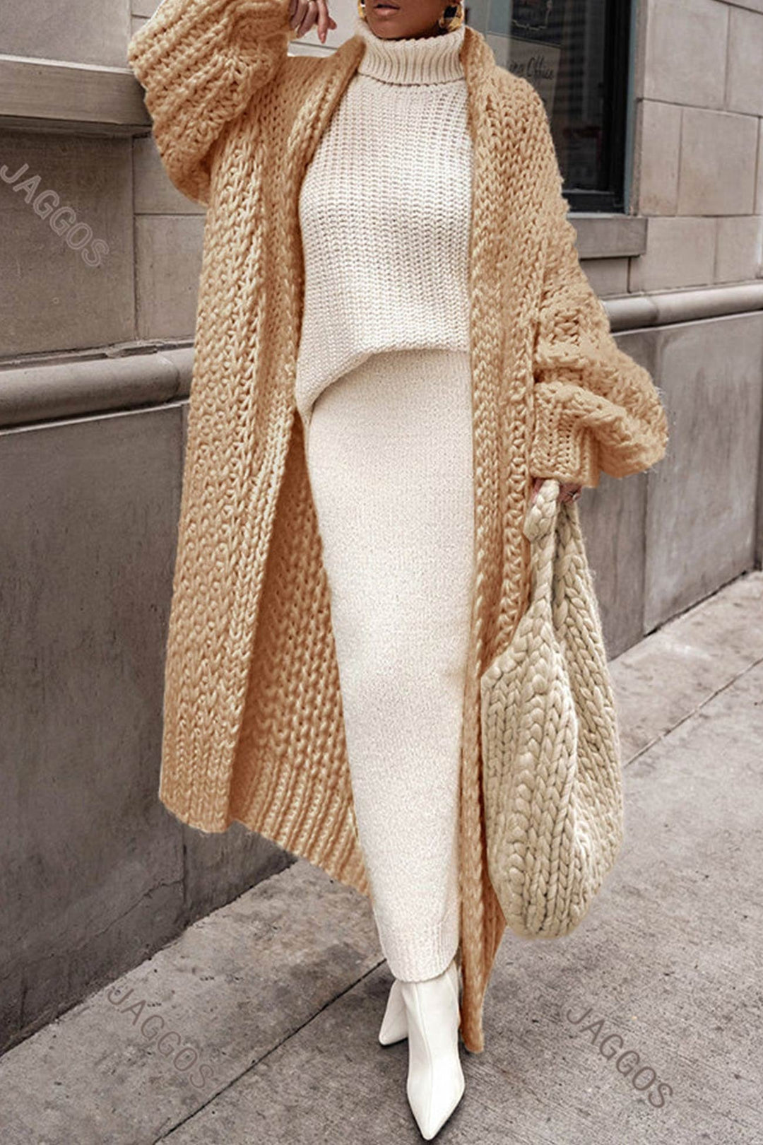 Aria | Offener und stylischer langer Strickcardigan 5