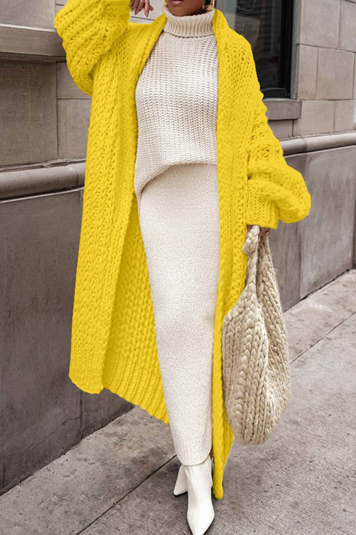 Aria | Offener und stylischer langer Strickcardigan 7