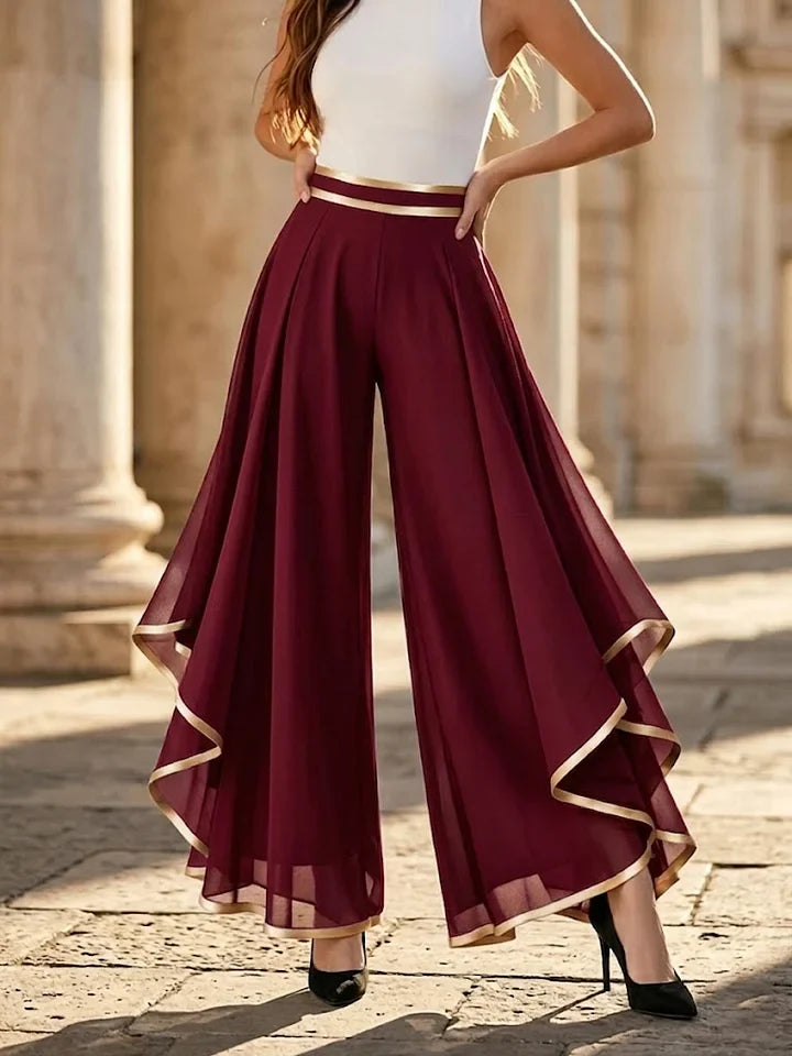 Aura | Elegante, fließende Palazzohosen mit weitem Bein 1