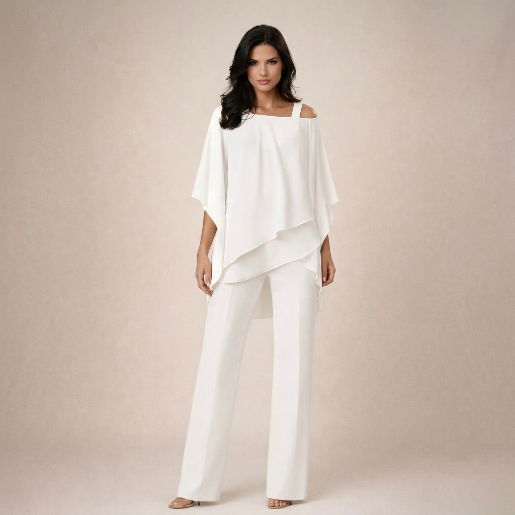 Aurelia | Elegantes Damen Set – Off-Shoulder & Weite Beine für Stilbewusste 0