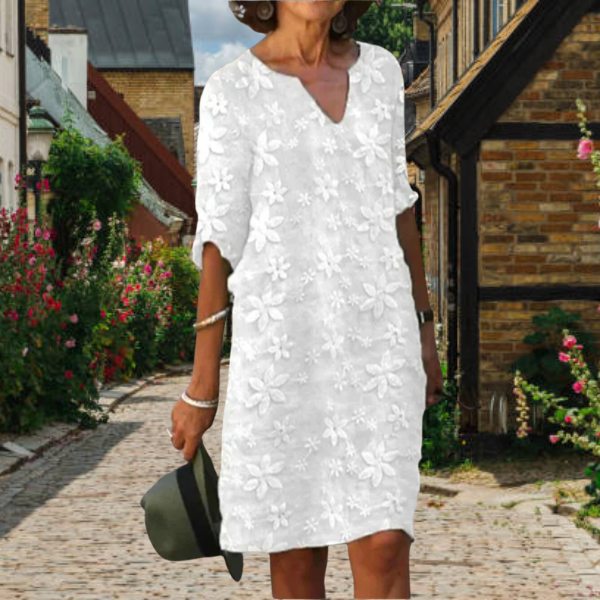 Ava | Bequemes und vielseitiges Kleid mit Blumenmuster 0