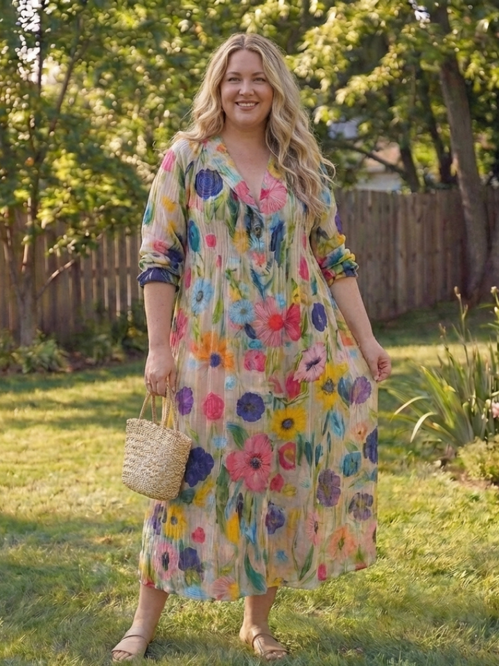 Ava | Elegantes, Blumenmuster Maxikleid – Perfekt für den Sommer und Lange Kleider Damen 1