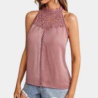 Melanie | Elegant lace top with halter neckline
