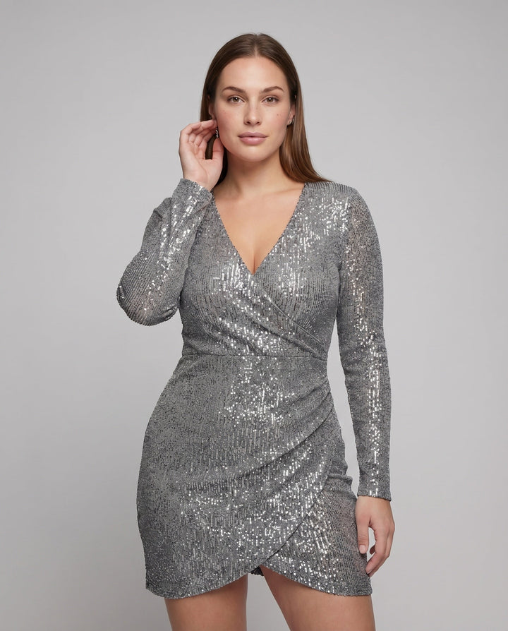 Aveline | Wickelkleid Festlich Elegant Figurbetont Damen Modern 2