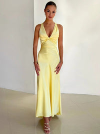Stephanie | Elegant Wedding Guest Dress with Flowing Maxi Silhouette