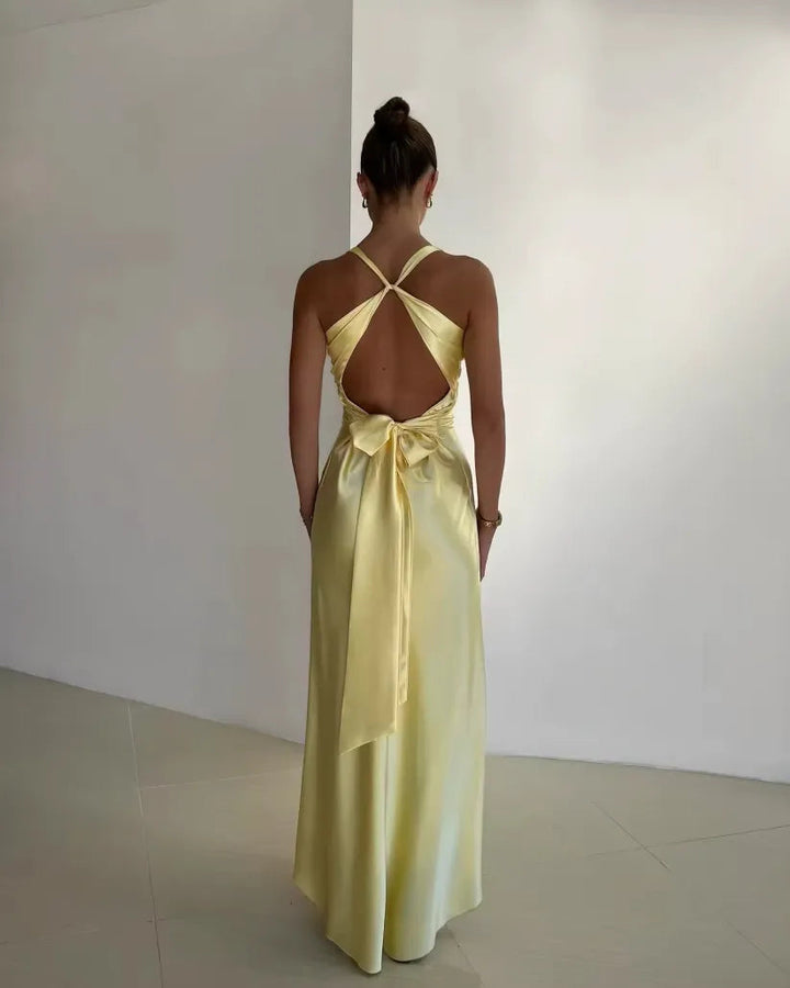 Bella | Maxikleid Sommer V-Ausschnitt Elegante Fließende Silhouette 1