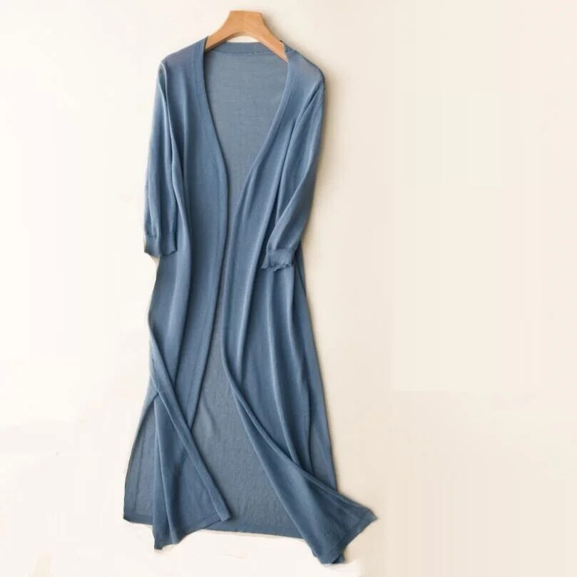 Birgit | Langer Strickcardigan Damen Elegant Warm 0