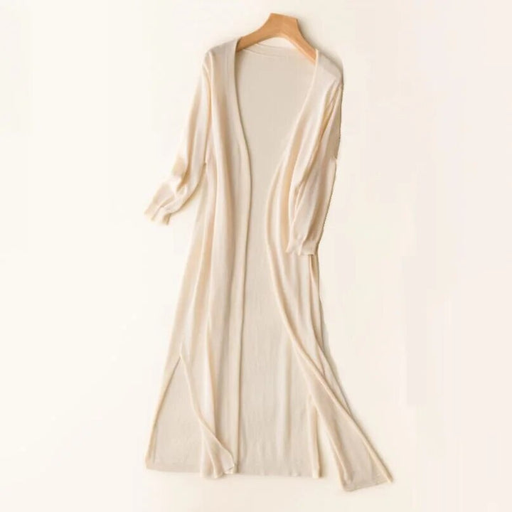 Birgit | Langer Strickcardigan Damen Elegant Warm 3