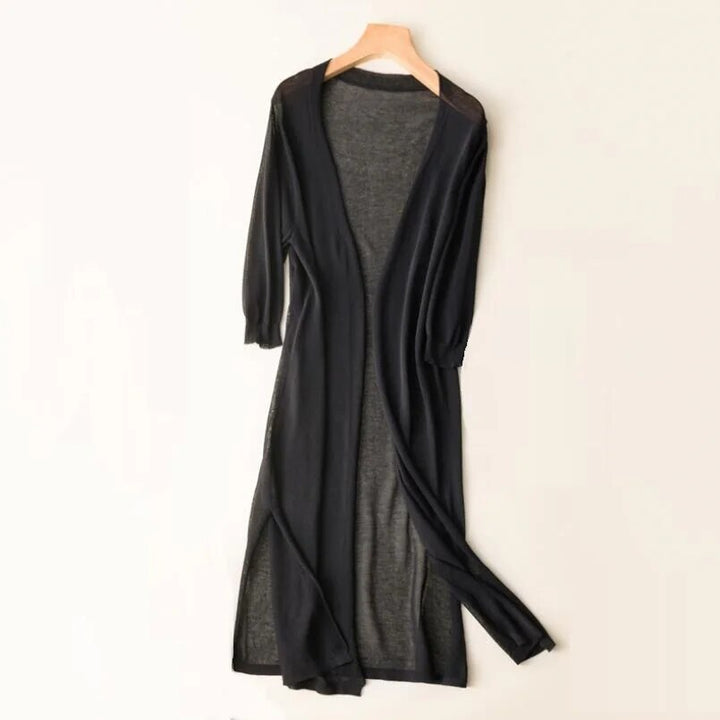 Birgit | Langer Strickcardigan Damen Elegant Warm 5