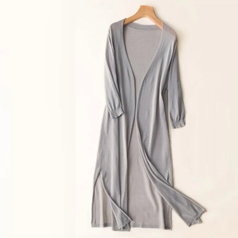 Birgit | Langer Strickcardigan Damen Elegant Warm 7