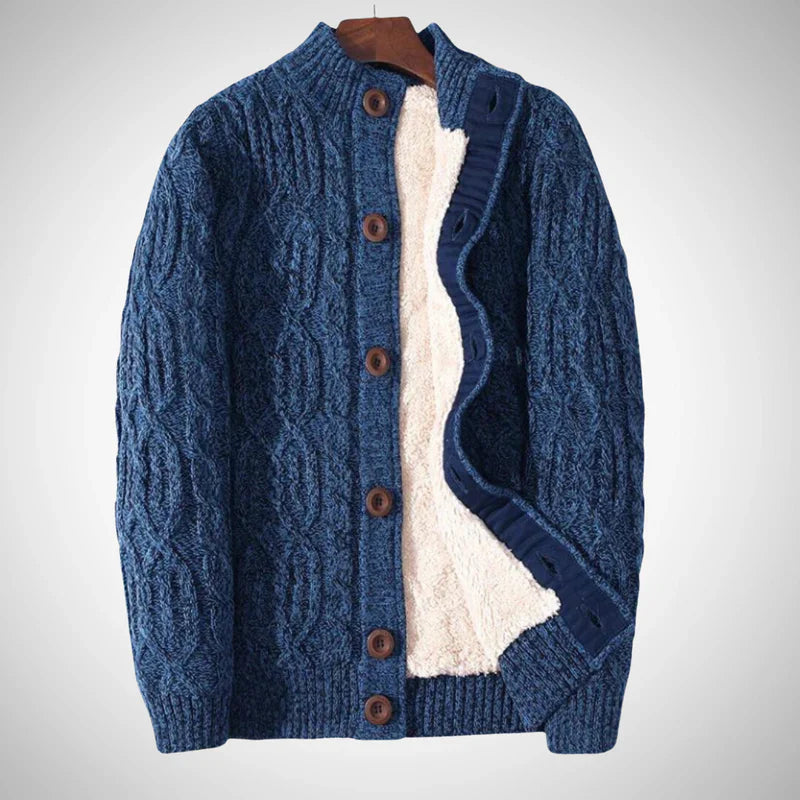 Bram | Klassischer Grobstrick Herren Strickjacke 1