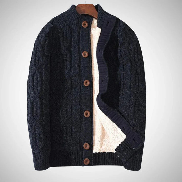 Bram | Klassischer Grobstrick Herren Strickjacke 3