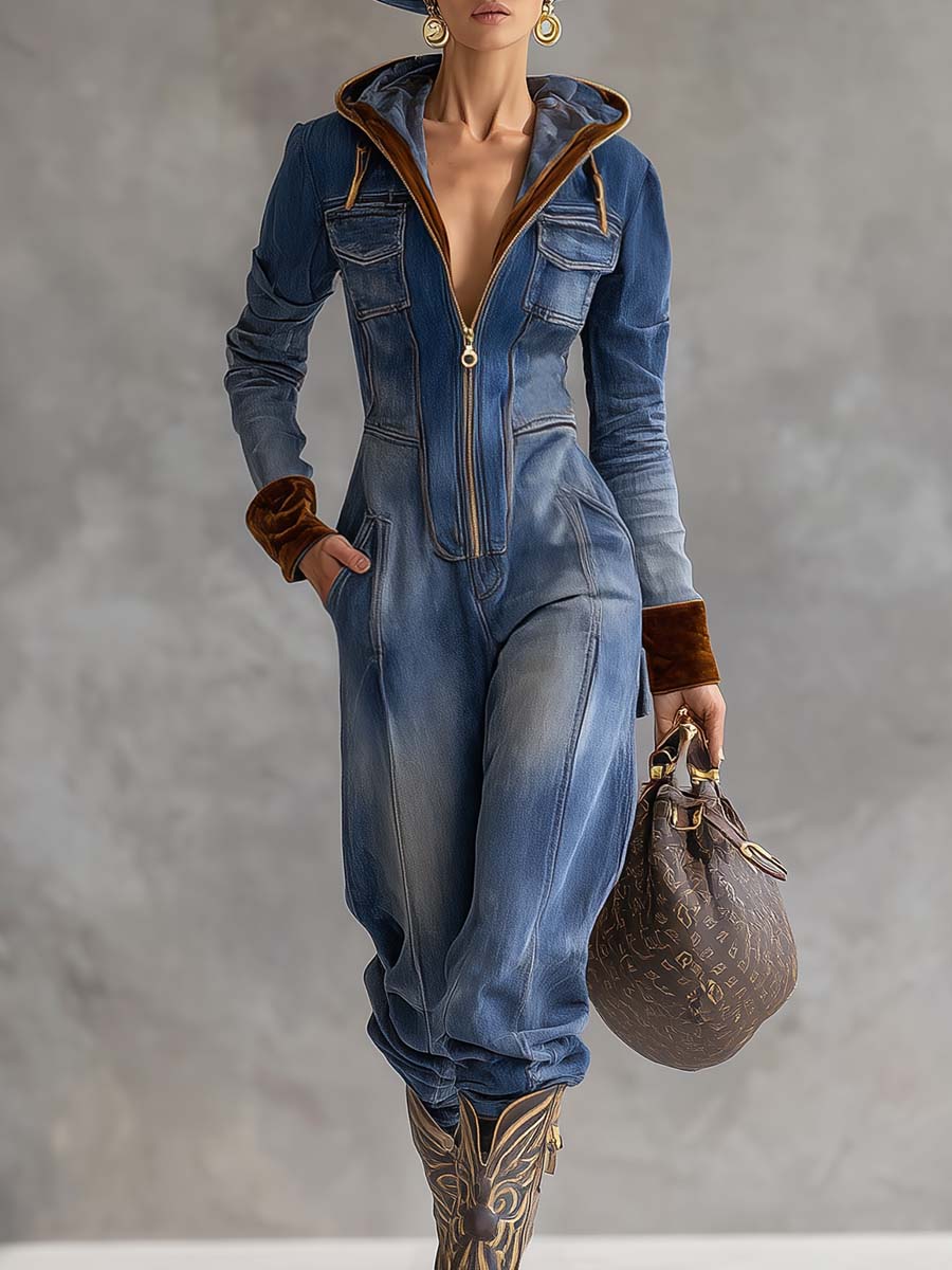 Brenna | Bequemer, Stilvoller &amp; Vielseitiger Damen Overall mit Kapuze 0