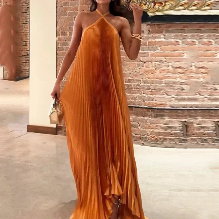 Carmen | Maxikleid Sommer Elegant Plissee Neckholder Figurumschmeichelnd 1
