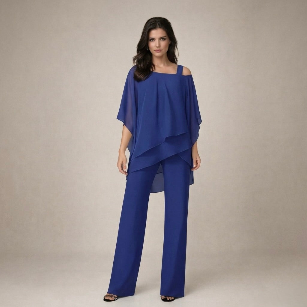 Celeste | Damen Set Off-Shoulder Weite Beine Sommer Chic Elegant 2