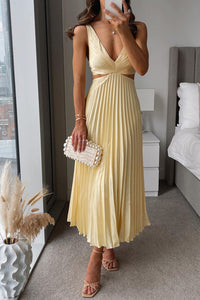 Leah | Elegant Wedding Guest Dress with Draped Maxi Silhouette