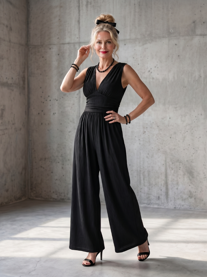 Celine | Eleganter Jumpsuit Damen Festlich mit Weitem Bein für Hochzeiten 6