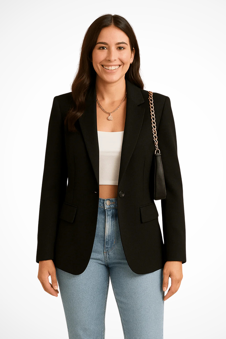 Celine | Eleganter, Maßgeschneiderter Schwarzer Damen Blazer – Perfekt für Beruf und Freizeit 0