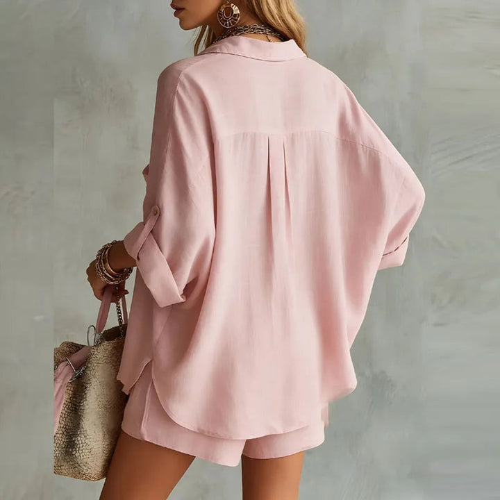Chloe | Bequemes, Elegantes Twin Set Damen – Luftiges Oberteil & Shorts 2