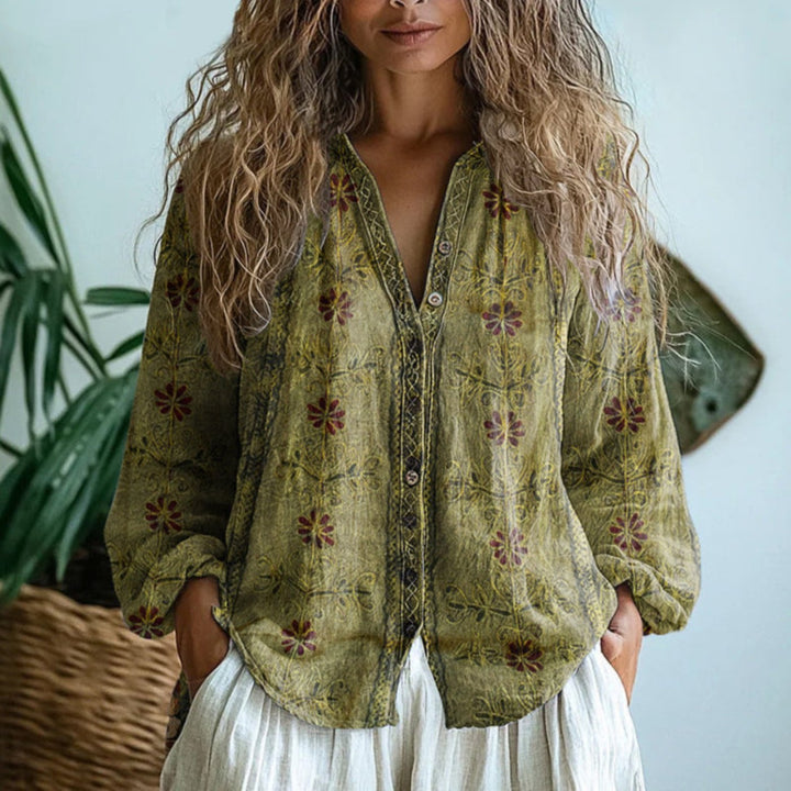Chloe | Luftige und atmungsaktive Leinenbluse im Boho-Stil 2