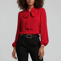 Brigitte | Elegant Women's Blouse with Bow Collar