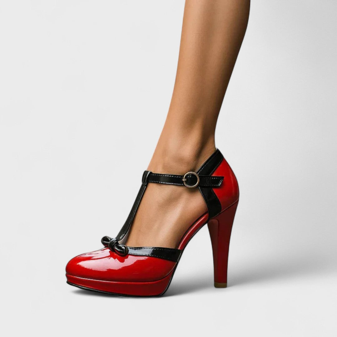 Clara | Damenpumps Elegante Schwarze Pumps Blockabsatz Bequem 4