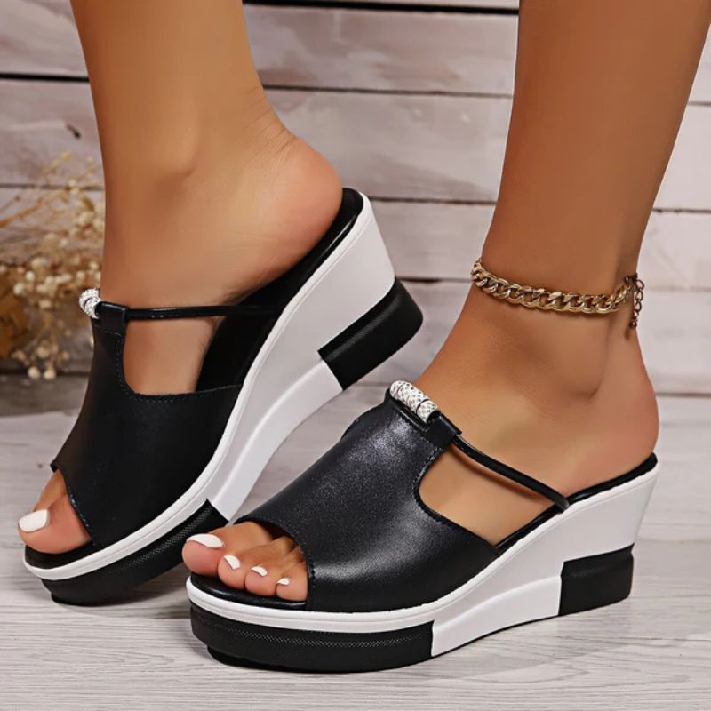 Clara | Elegante Plateau Sandalen Damen – Bequem, Schwarz & Vielseitig für Sommerlooks 0