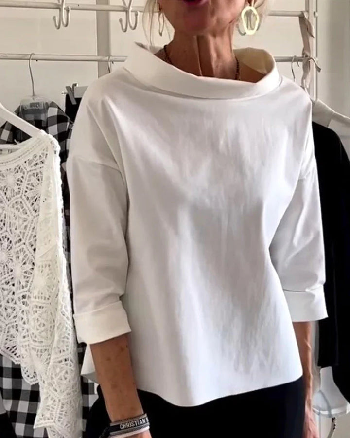 Clara | Elegantes und bequemes Bateau Ausschnitt Oberteil 0