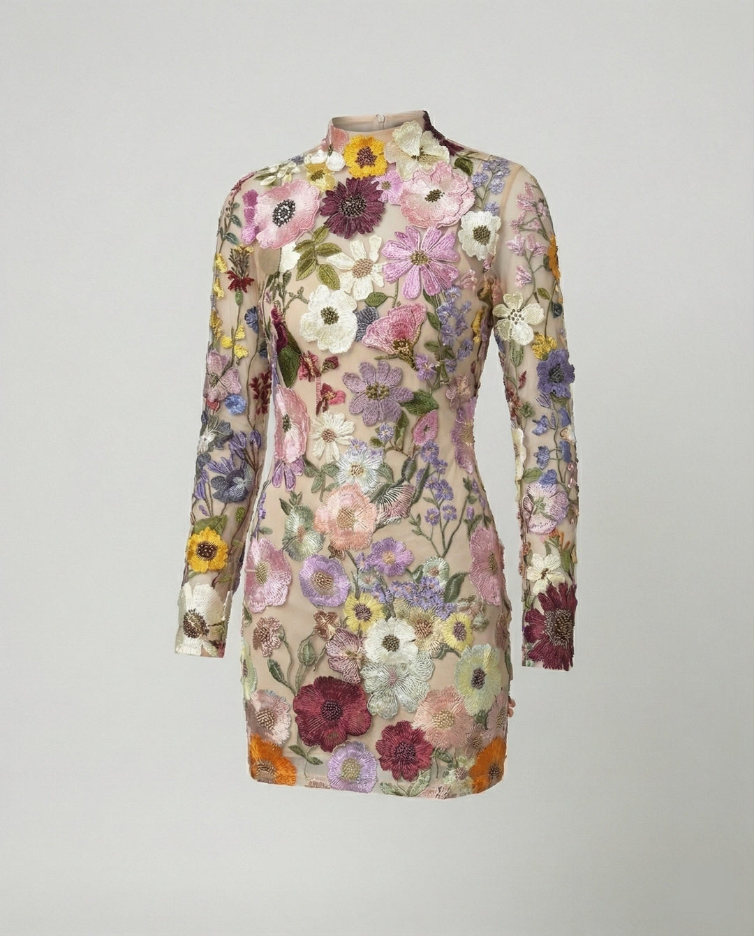 Clara | Exquisites, Florales Minikleid mit Eleganten Details 0