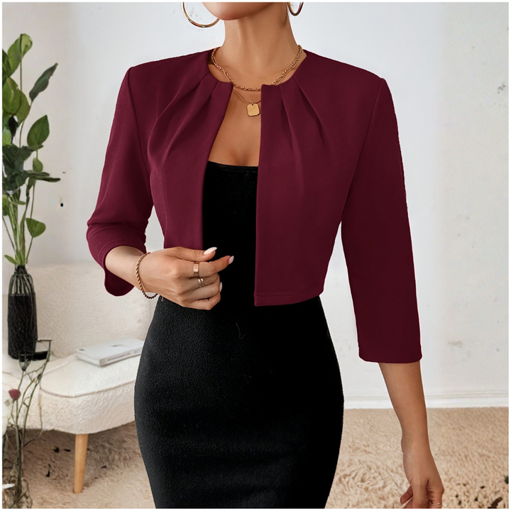 Clara | Strukturierter, Eleganter &amp; Vielseitiger Kurzblazer für Frauen 10