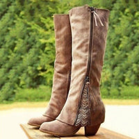 Valentina | Elegant Knee-High Boots with Block Heel for Women