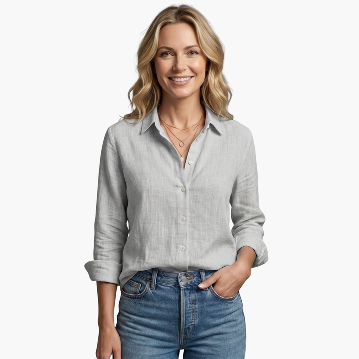 Cleo | Elegantes, Atmungsaktives Damen Hemd Blau – Vielseitig & Entspannt 5