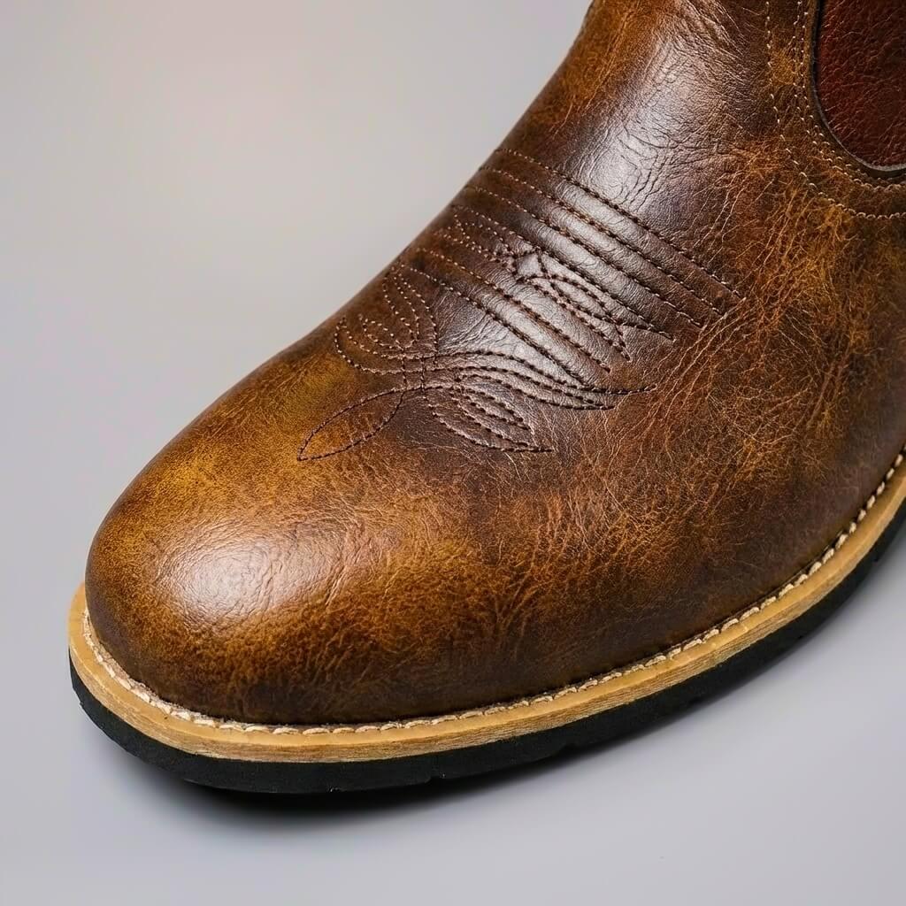 David | Bestickte Heritage Echtlederstiefel 2
