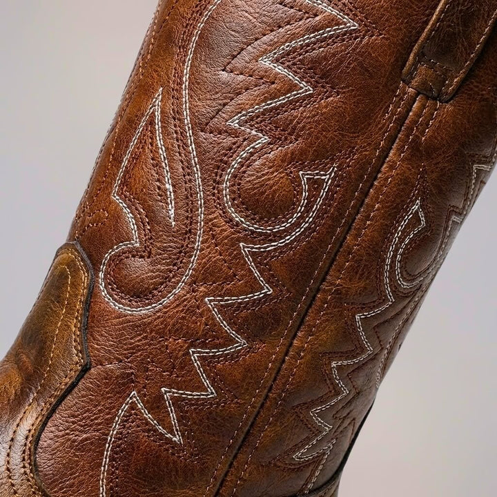David | Bestickte Heritage Echtlederstiefel 3