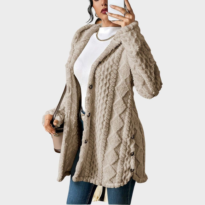 Doreen | Luxuriöser Kapuzencardigan aus kuscheligem Fleece 1