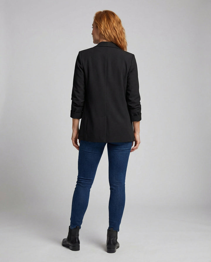 Elara | Eleganter, Fließender &amp; Vielseitiger Damen Longline-Blazer 3