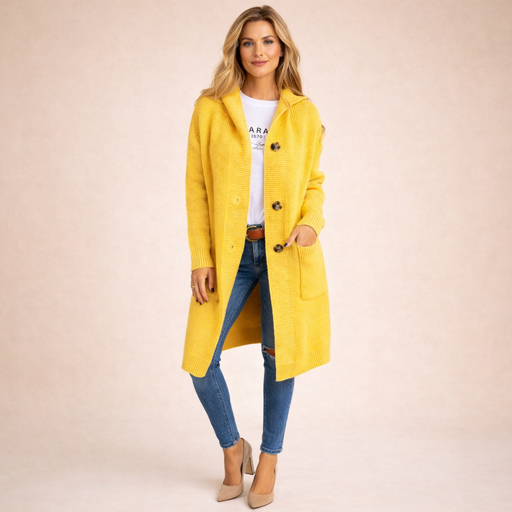 Elara | Gemütliche, elegante lange Strickjacke 1