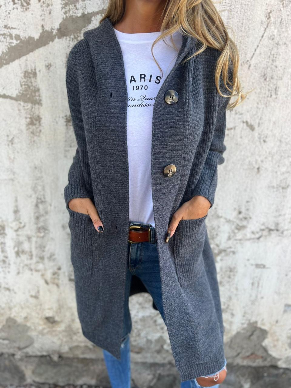 Elara | Gemütliche, elegante lange Strickjacke 7