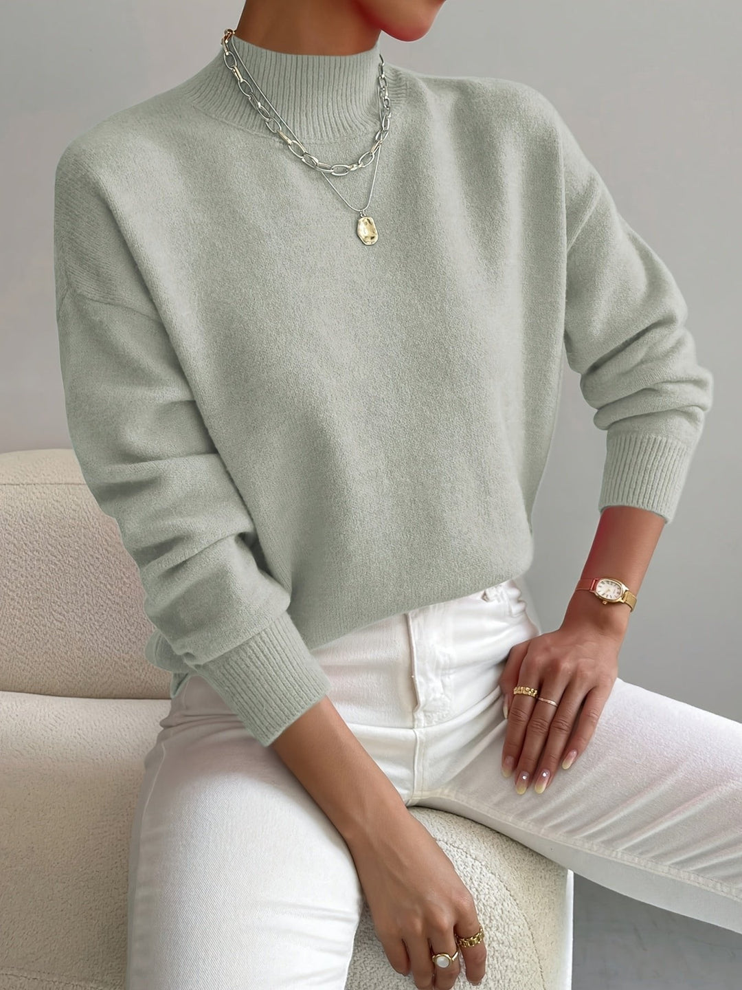 Elena | Bequemer und warmer Rollkragenpullover 0