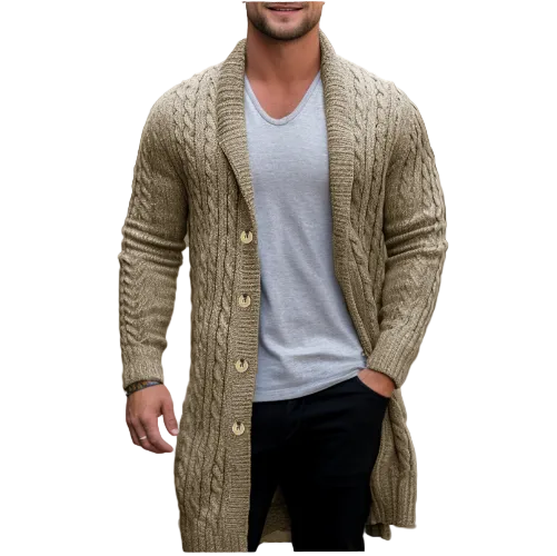 Elio | Eleganter und komfortabler langer Herren Strickjacke 1