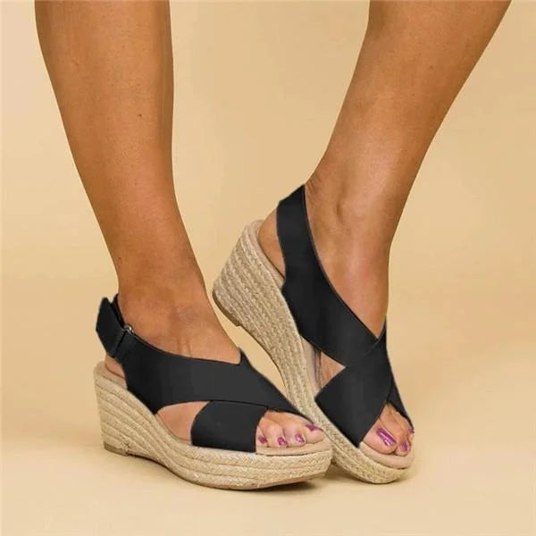 Elisa | Atmungsaktive und bequeme orthopädische Sommer Keilabsatzsandalen 6