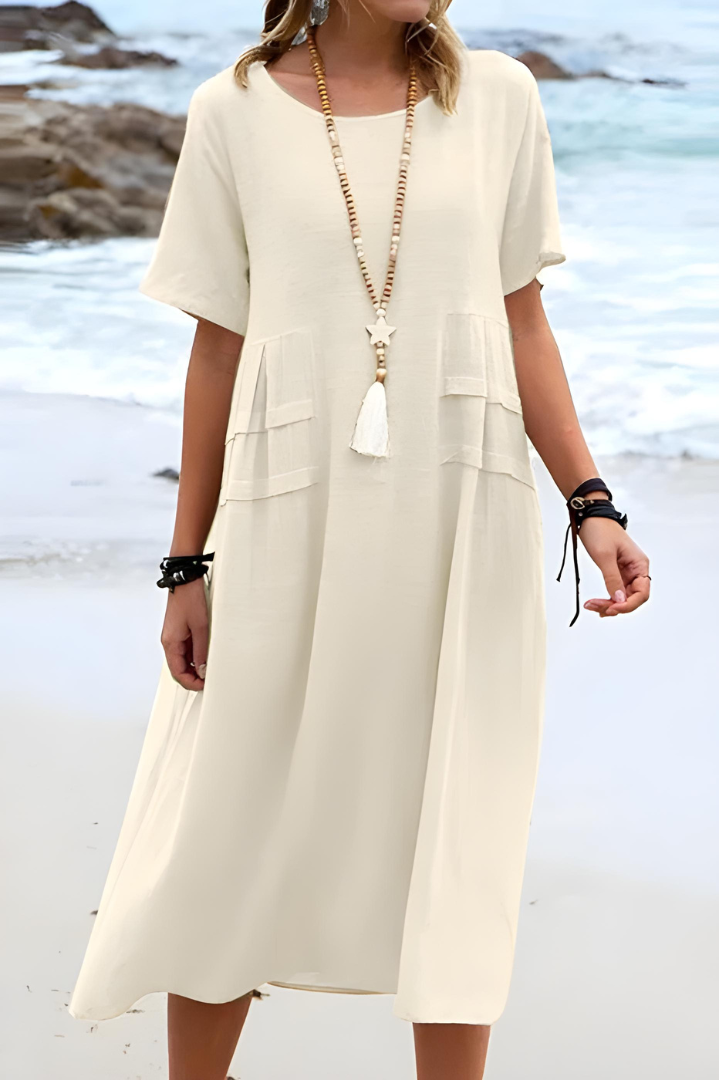 Elise | Bauchbedeckendes Damen-Midikleid 0