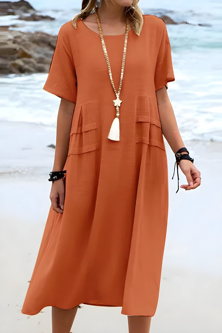 Elise | Bauchbedeckendes Damen-Midikleid 2