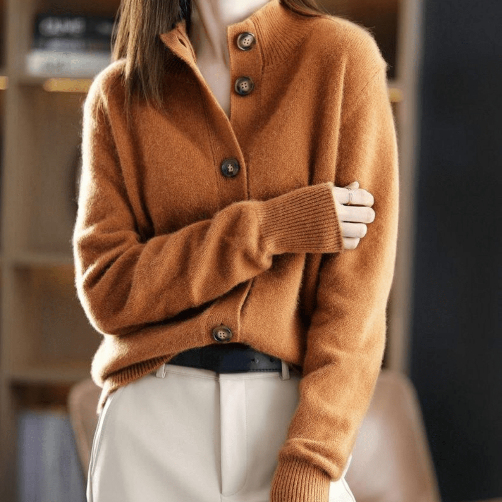 Elise | Luxuriöse und elegante Damen Kaschmir Strickjacke 0