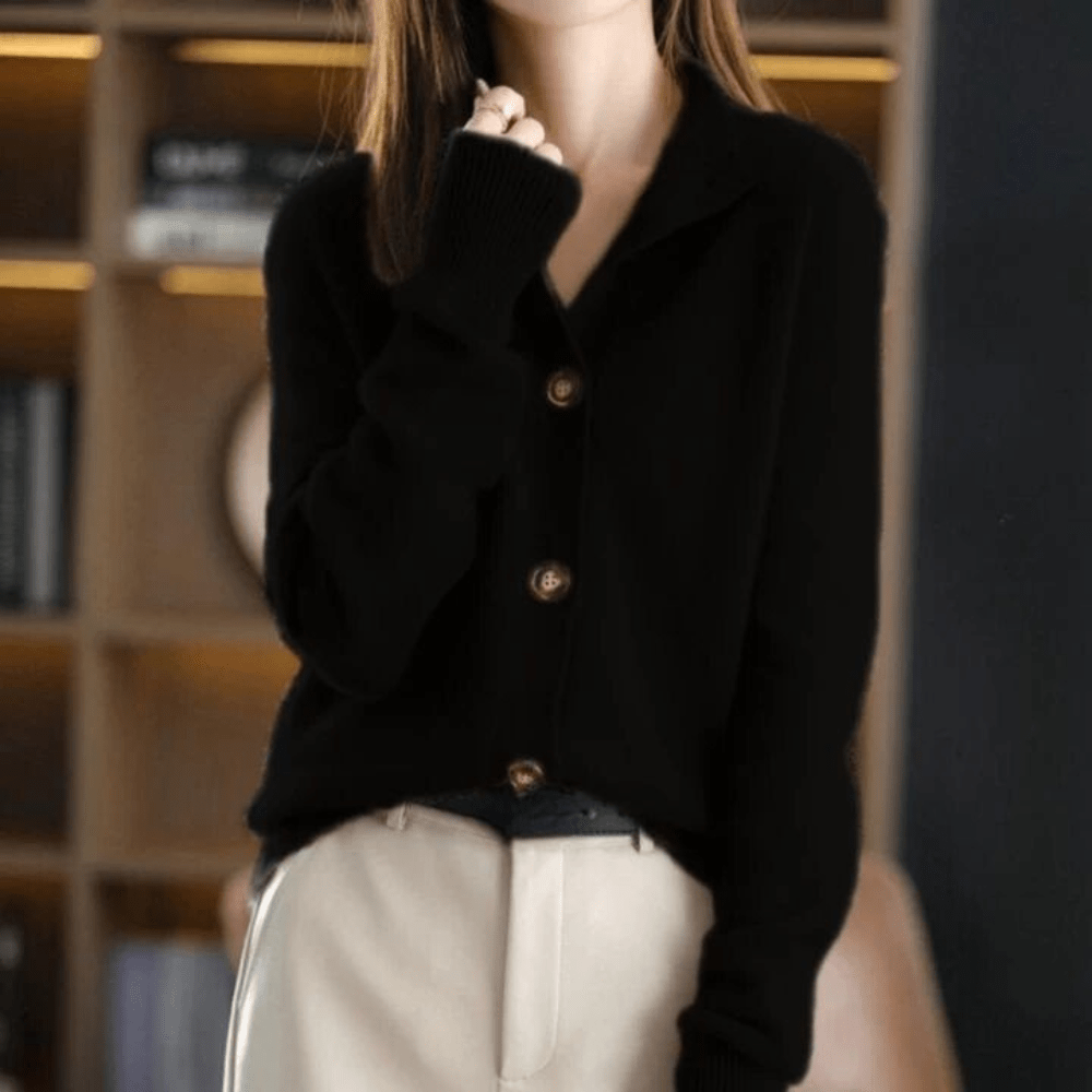 Elise | Luxuriöse und elegante Damen Kaschmir Strickjacke 3