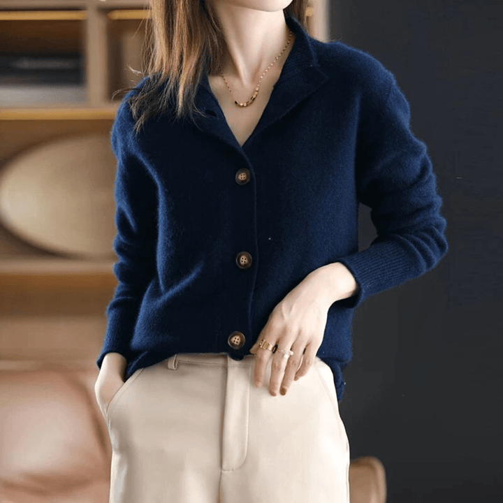 Elise | Luxuriöse und elegante Damen Kaschmir Strickjacke 4